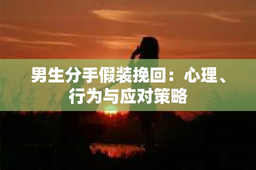 男生分手假装挽回：心理、行为与应对策略