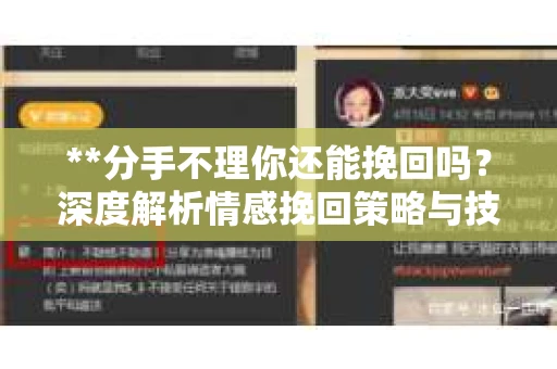 **分手不理你还能挽回吗？深度解析情感挽回策略与技巧**