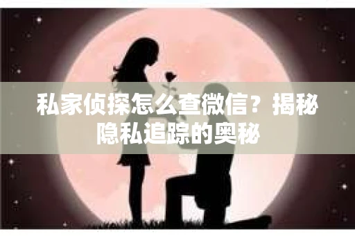 私家侦探怎么查微信？揭秘隐私追踪的奥秘