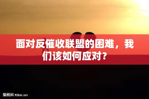 面对反催收联盟的困难，我们该如何应对？