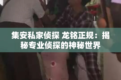集安私家侦探 龙铭正规：揭秘专业侦探的神秘世界
