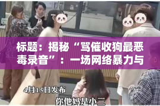 标题：揭秘“骂催收狗最恶毒录音”：一场网络暴力与法律边缘的较量