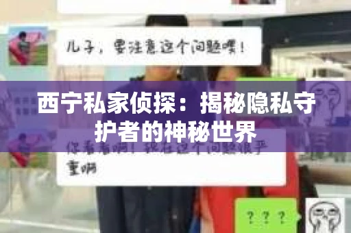 西宁私家侦探：揭秘隐私守护者的神秘世界