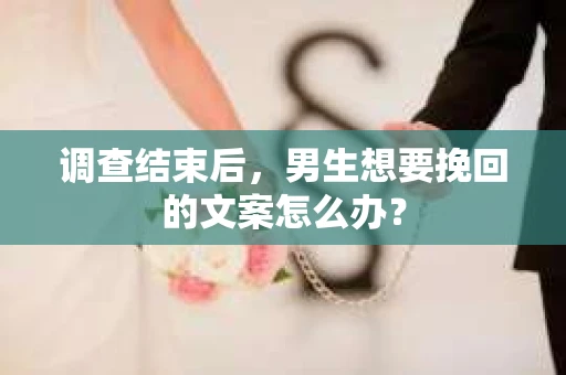 调查结束后，男生想要挽回的文案怎么办？