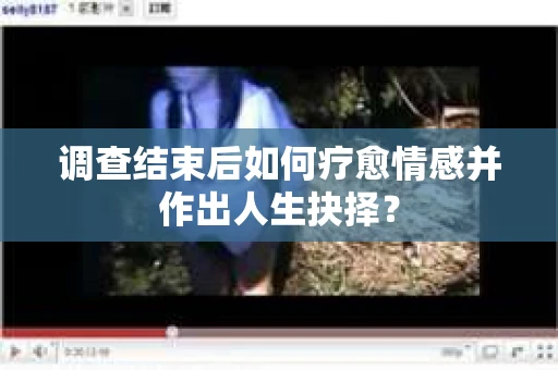 调查结束后如何疗愈情感并作出人生抉择? 调查结束后如何疗愈情感并作出人生抉择?